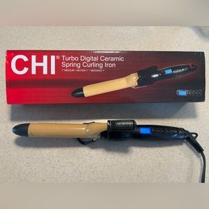 CHI Turbo Digital Ceramic Spring Curling Iron